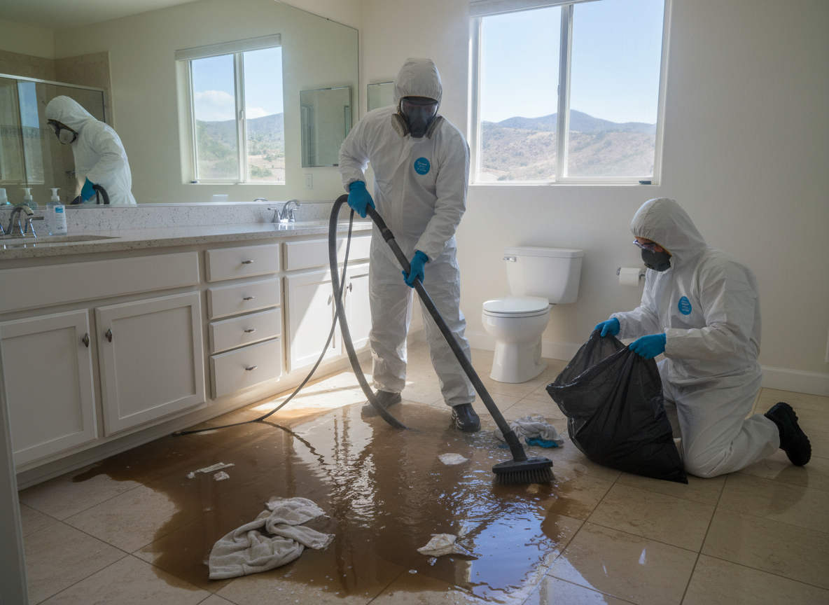 Toilet Overflow Cleanup in Porter Ranch, CA